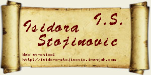 Isidora Stojinović vizit kartica